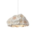 Suspension scandinave Monarch en résine forme de pierre blanc
