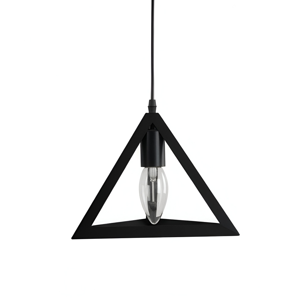 Suspension triangulaire hagar en fer forgé noir