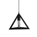 Suspension forme triangulaire hagar en fer forgé noir