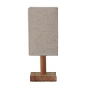 Lampe à poser carrée en bois avec abat-Jour en tissu