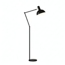 Lampadaire Nordic industriel réglable en métal noir