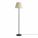 Lampadaire Alice en métal base noir avec abat-jour impero blanc