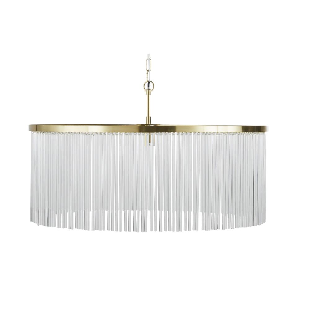 Suspension frange Poggio en verre et métal doré