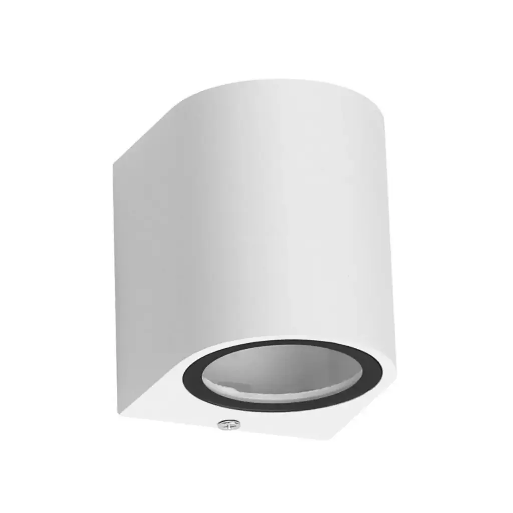 Applique façade en aluminium blanc étanche douille GU10 intégrée IP44