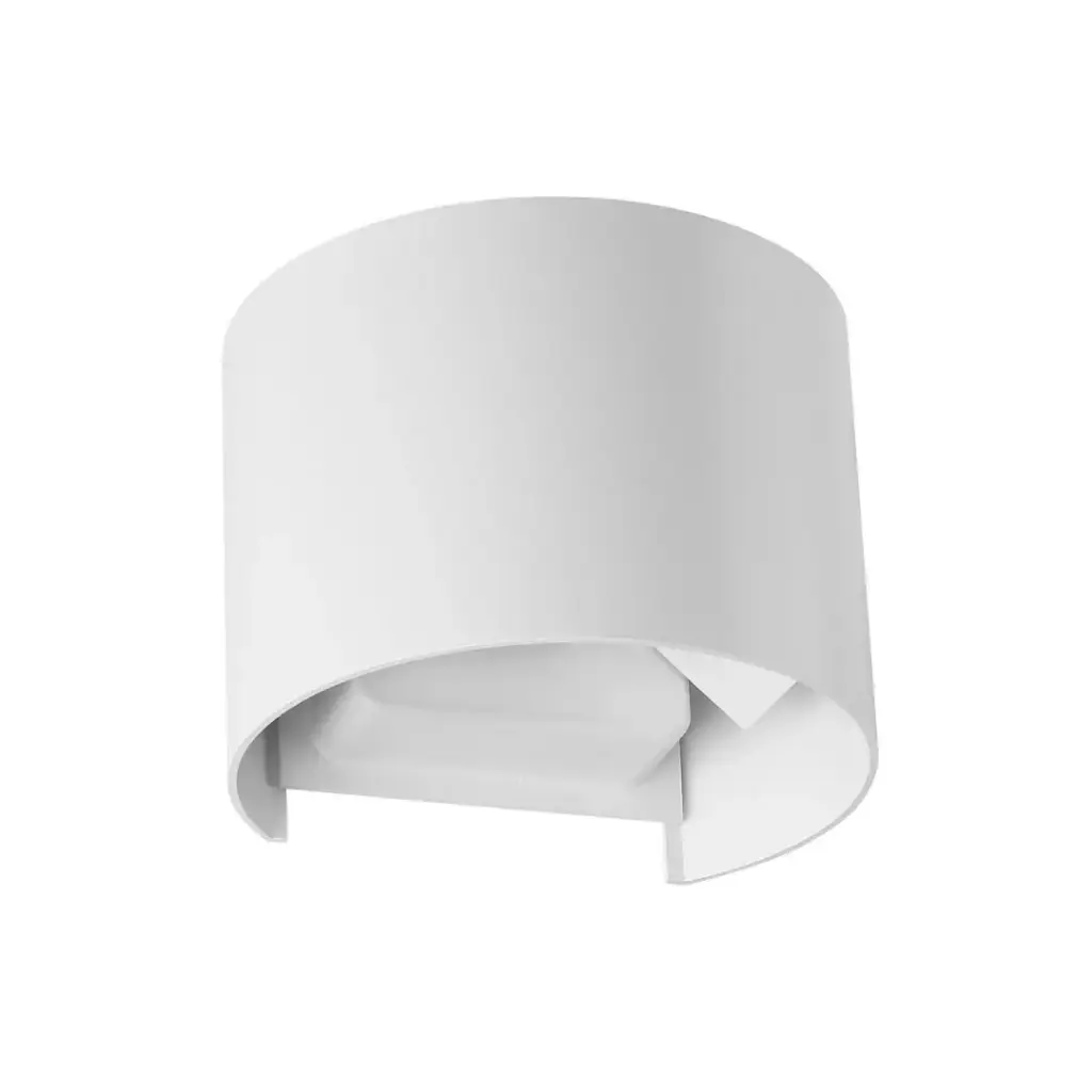 Applique murale LED 6W rond en aluminium blanc étanche Lumière Jaune