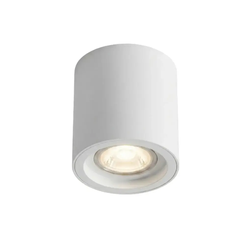 Plafonnier GU10 7W en plastique blanc étanche IP44