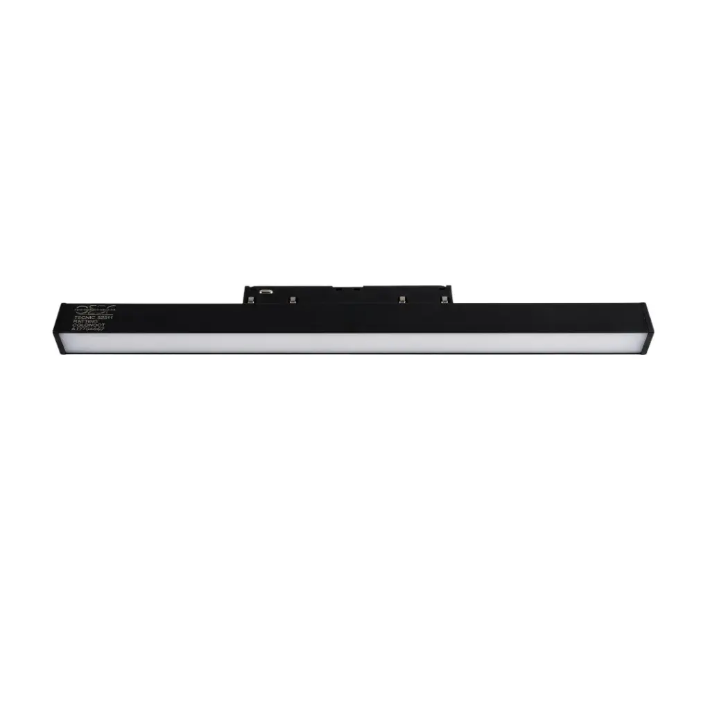 Projecteur LED 12W sur Rail Magnétique 48V en aluminium noir L30