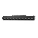 Projecteur LED 12W sur Rail Magnétique 48V en aluminium noir L30