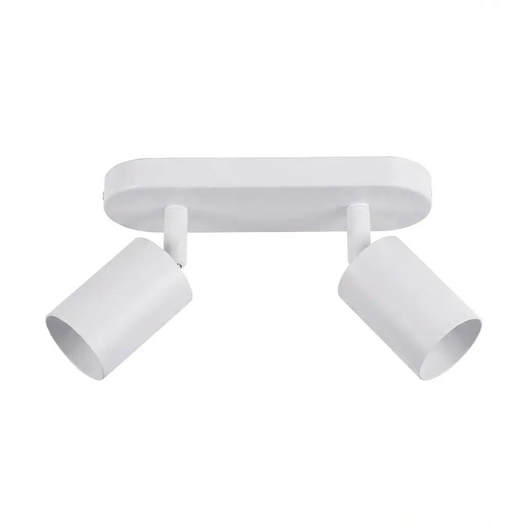 Spot / plafonnier orientable 2 lampes en aluminium blanc 