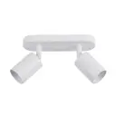 Spot / plafonnier orientable 2 lampes en aluminium blanc 
