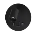 Applique mural orientable ronde Lenny LED 8W en aluminium noir IP20 