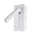 Applique murale LED de chevet 2W en aluminium blanc IP20