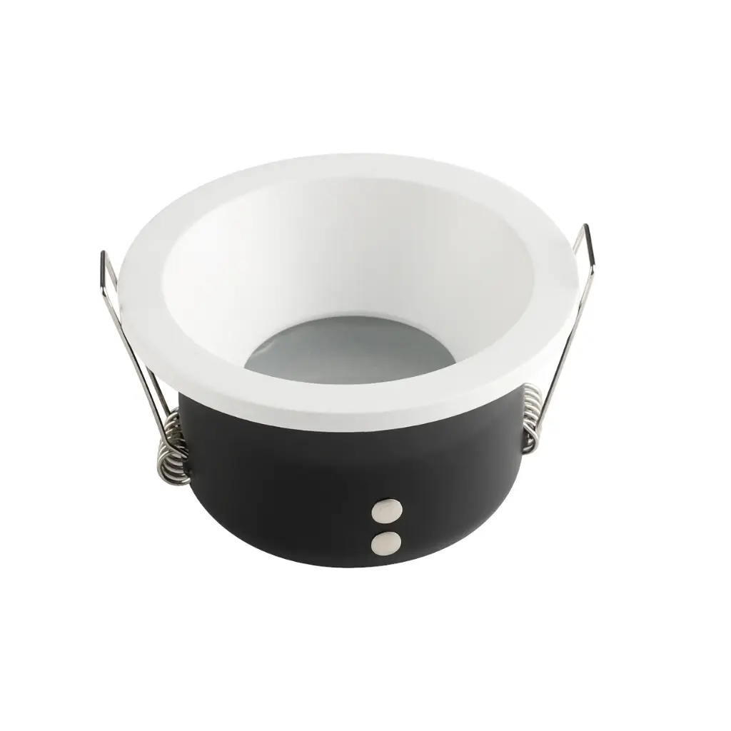 Spot encastré GU10 Rond Blanc/Noir étanche IP44 Ø8.5