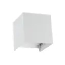 Applique murale LED 6W carré en aluminium blanc étanche IP65, Lumière Jaune