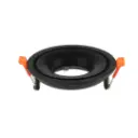 Spot encastré GU10 rond noir Ø9cm 