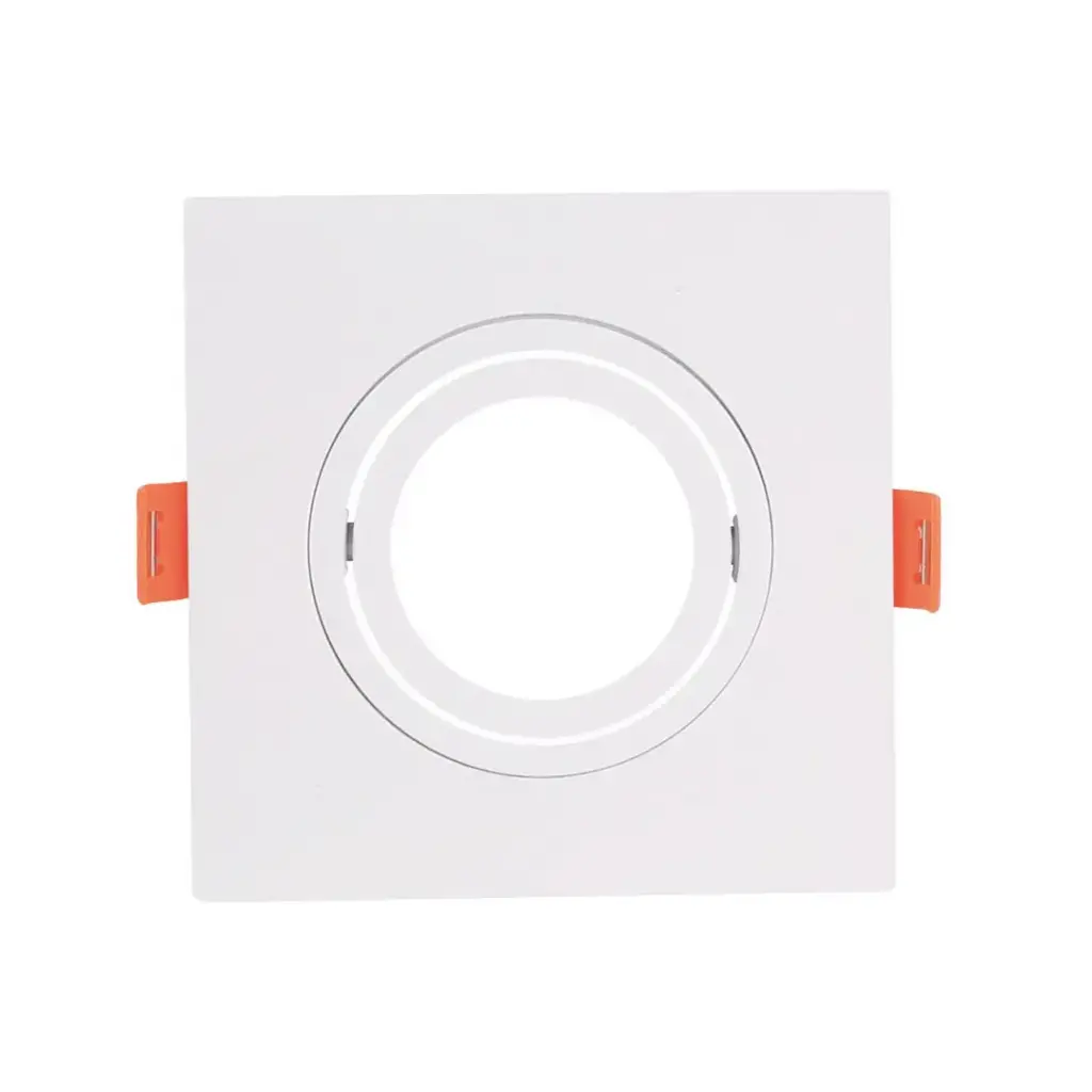 Spot encastré GU10 carré blanc Ø8 