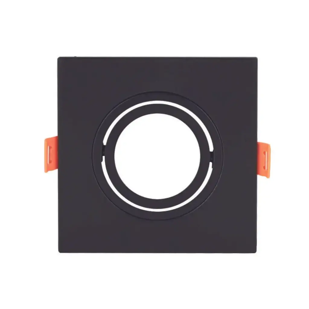 Spot encastré GU10 carré noir Ø8 