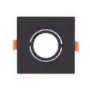 Spot encastré GU10 carré noir Ø8 