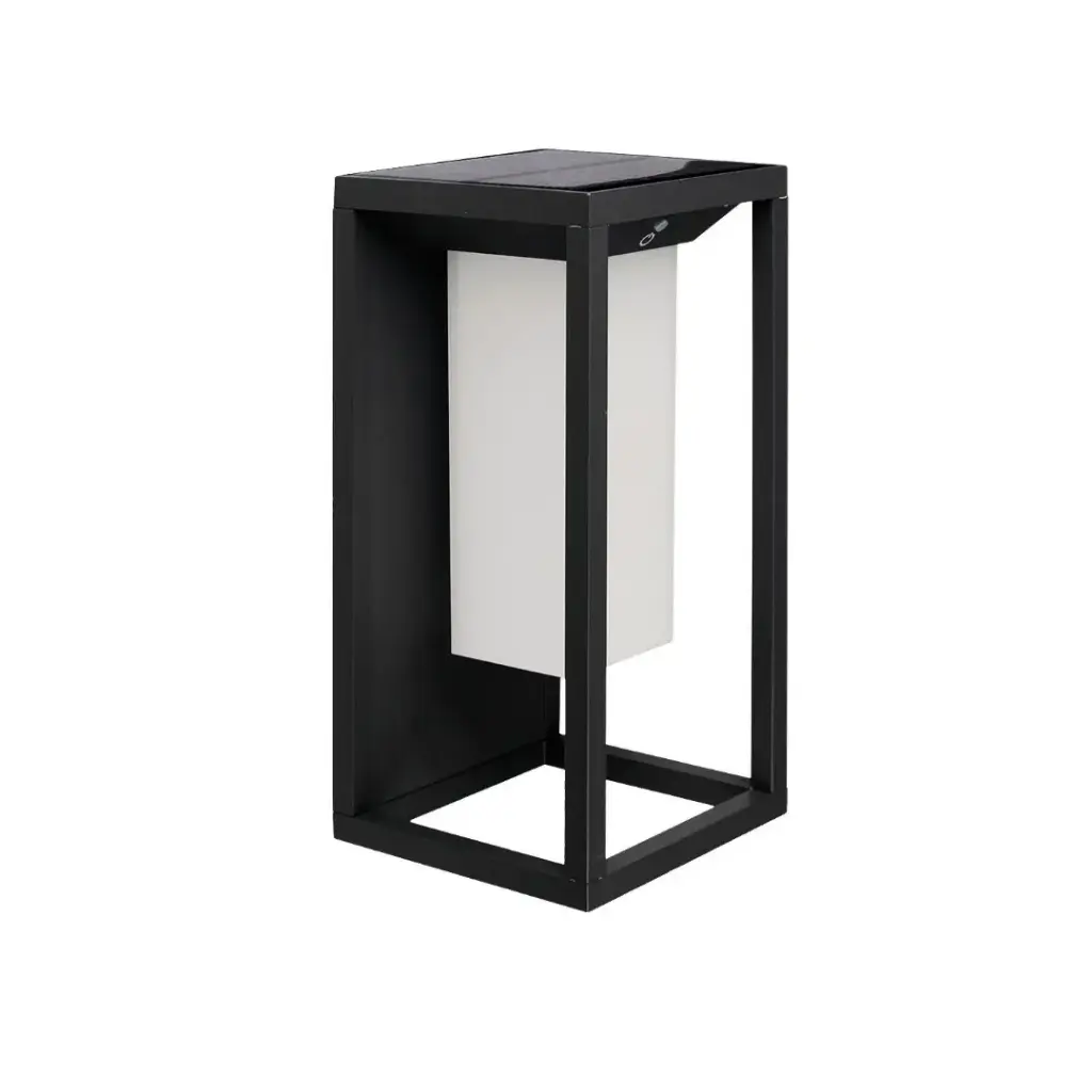 Applique d'extérieur solaire LED 5W en aluminium noir IP65