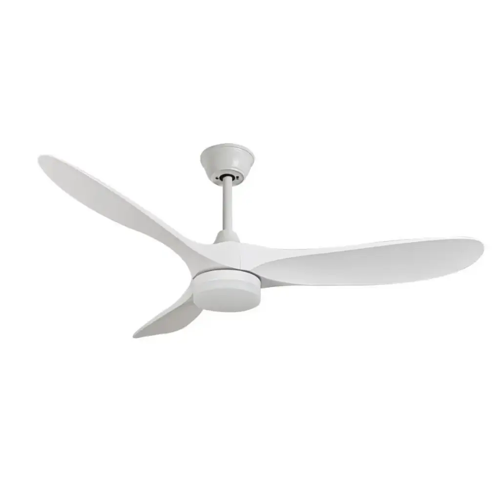 Ventilateur Palermo LED 25W blanc en plastique blanc avec éclairage et télécommande