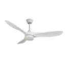 Ventilateur Palermo LED 25W en plastique blanc avec éclairage et télécommande