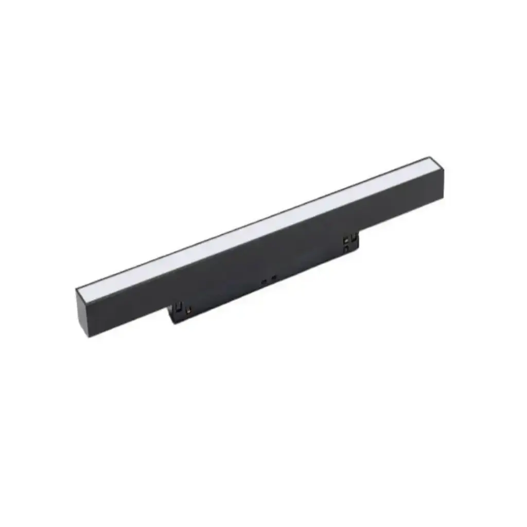 Profilé LED 24W sur Rail Magnétique en aluminium noir L43.6