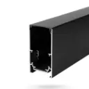 Système de rail en surface 1m en aluminium noir 