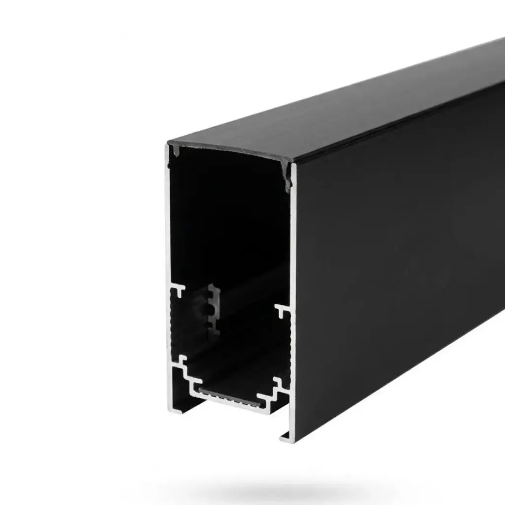 Système de rail en surface 2m en aluminium noir 