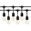 Guirlande extérieur 10 ampoules (incluses) en plastique noir étanche IP65