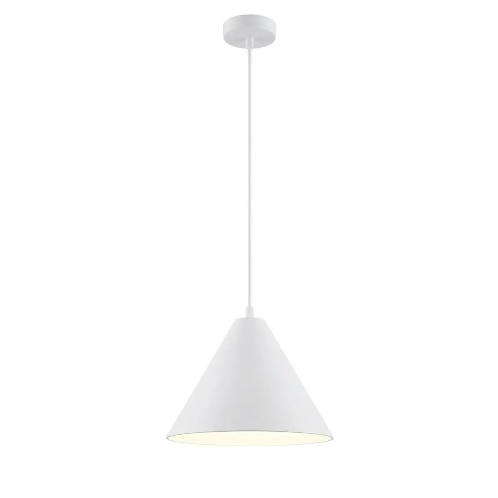 Suspension Incaro avec abat-jour en métal intérieur blanc