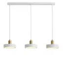 Lustre 3 lampes LED Kuly en métal minimaliste blanc 