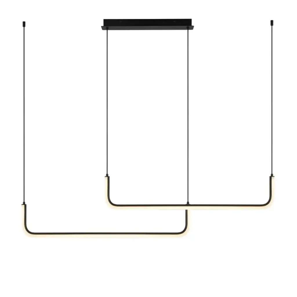 Suspension Keskro design moderne LED en aluminium éclairage tricolore