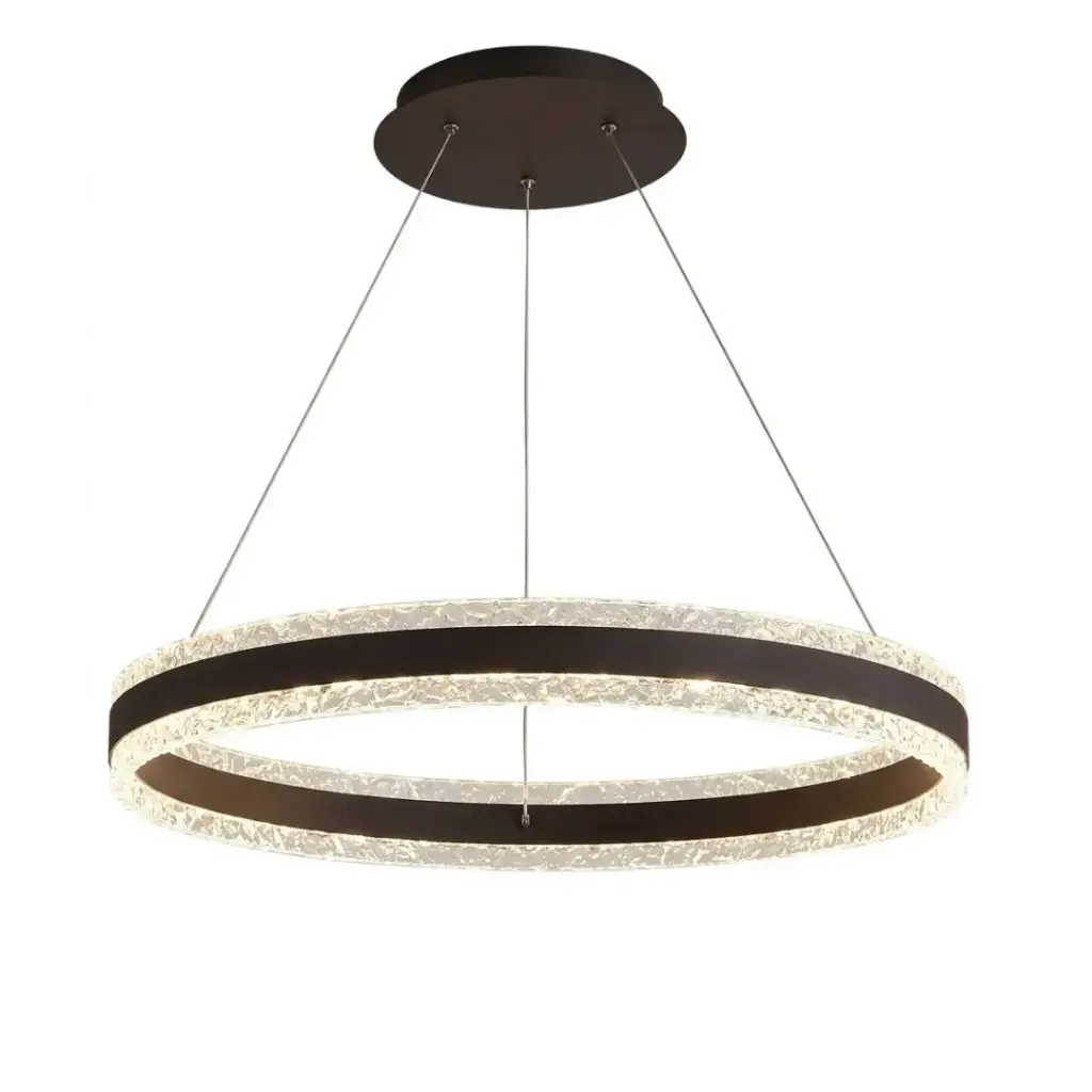 Suspension LED Brilagi en métal base noir tricolore ronde 