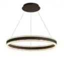 Suspension LED Brilagi en métal base noir tricolore ronde 