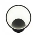 Applique murale LED Sigma ronde noir éclairage tricolore