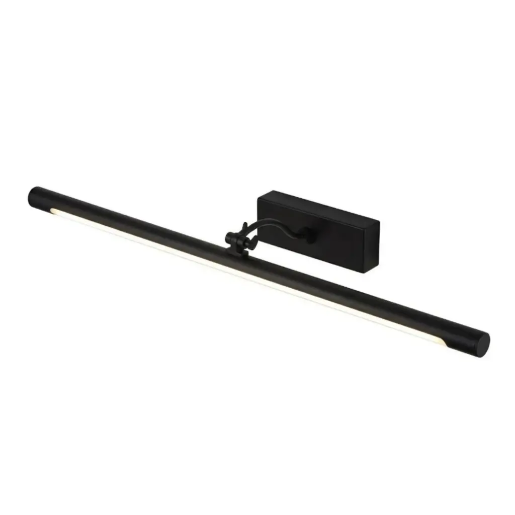 Applique murale LED SDB en métal noir éclairage tricolore