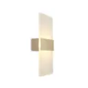 Applique murale LED carrée en acrylique doré éclairage tricolore