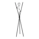 Lampadaire triple Phoebe en verre noir et blanc 