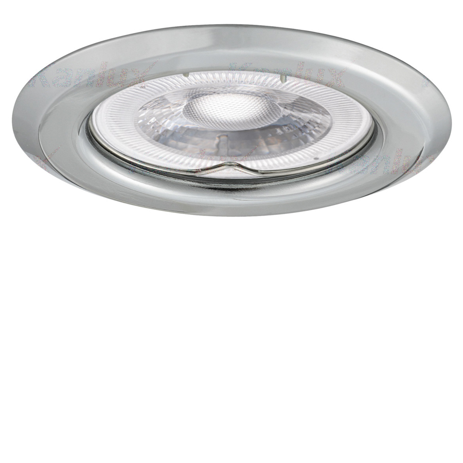 Spot encastré Argus en métal chrome mat Ø8,2