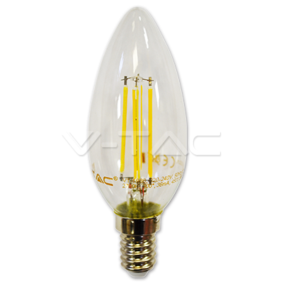 Ampoule LED Filament bougie E14 4W Lumière Jaune