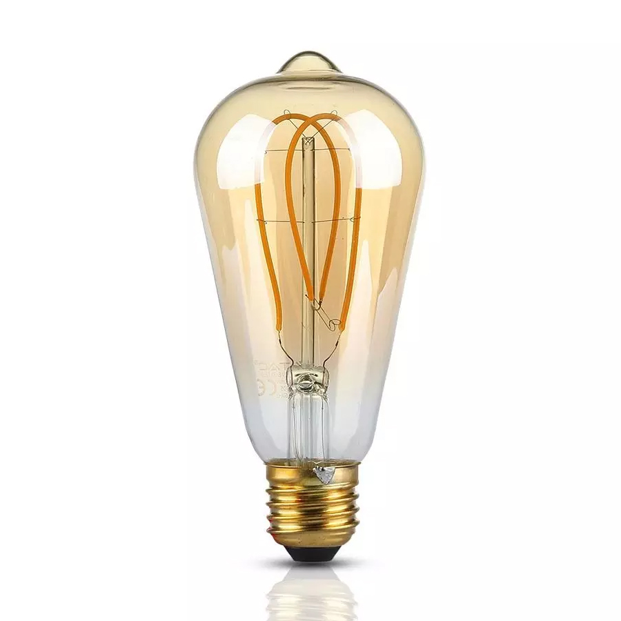 Ampoule LED Filament ST64 E27 5W Lumière Jaune