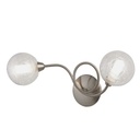 [STVEA100] ADONI - Applique en métal nickel satiné et verre transparent H20