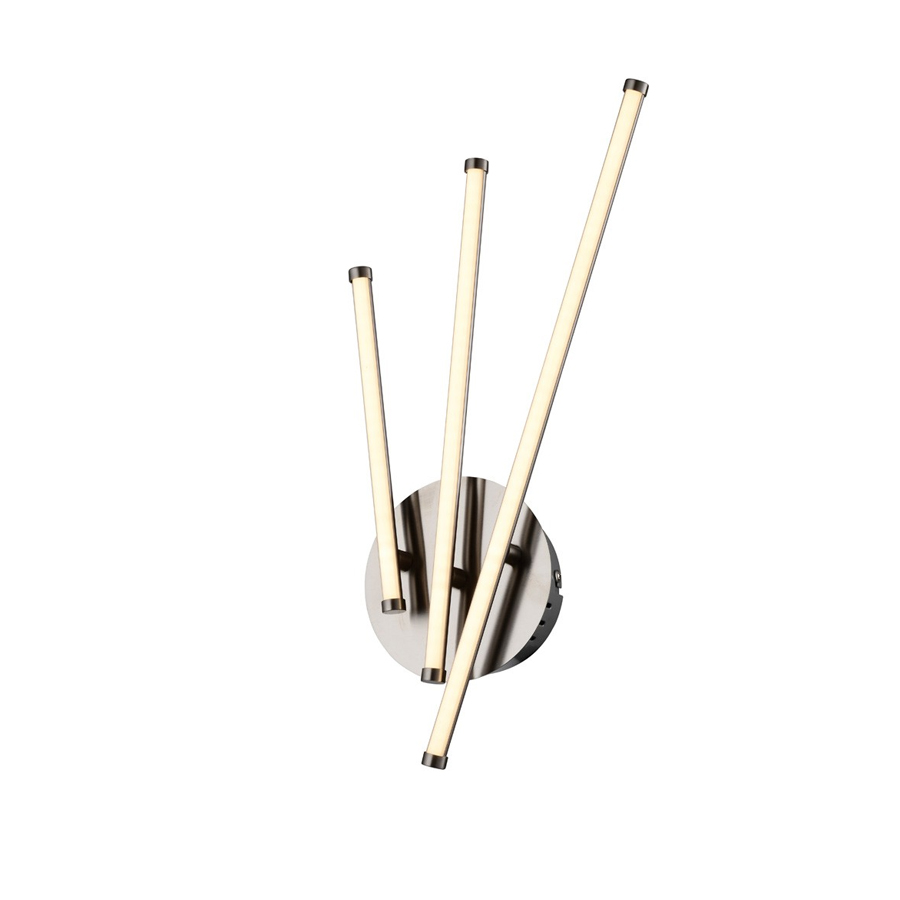 Applique LED 12W Simo métal nickel satiné Lumière Jaune
