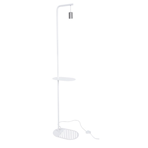 Lampadaire Openwork articulé en métal blanc