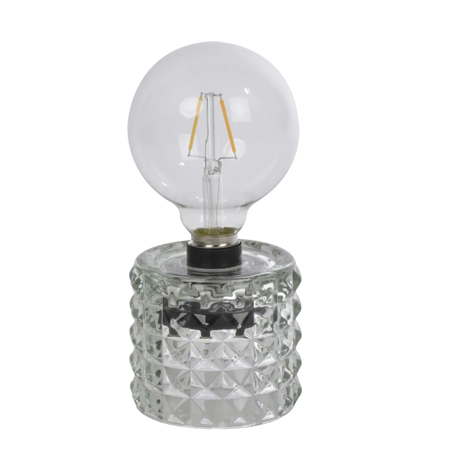 Lampe à poser Wendy en verre fumé
