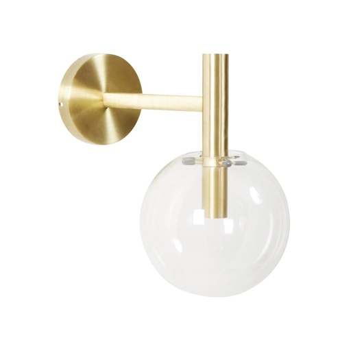 Applique Sonora globe en verre et métal doré