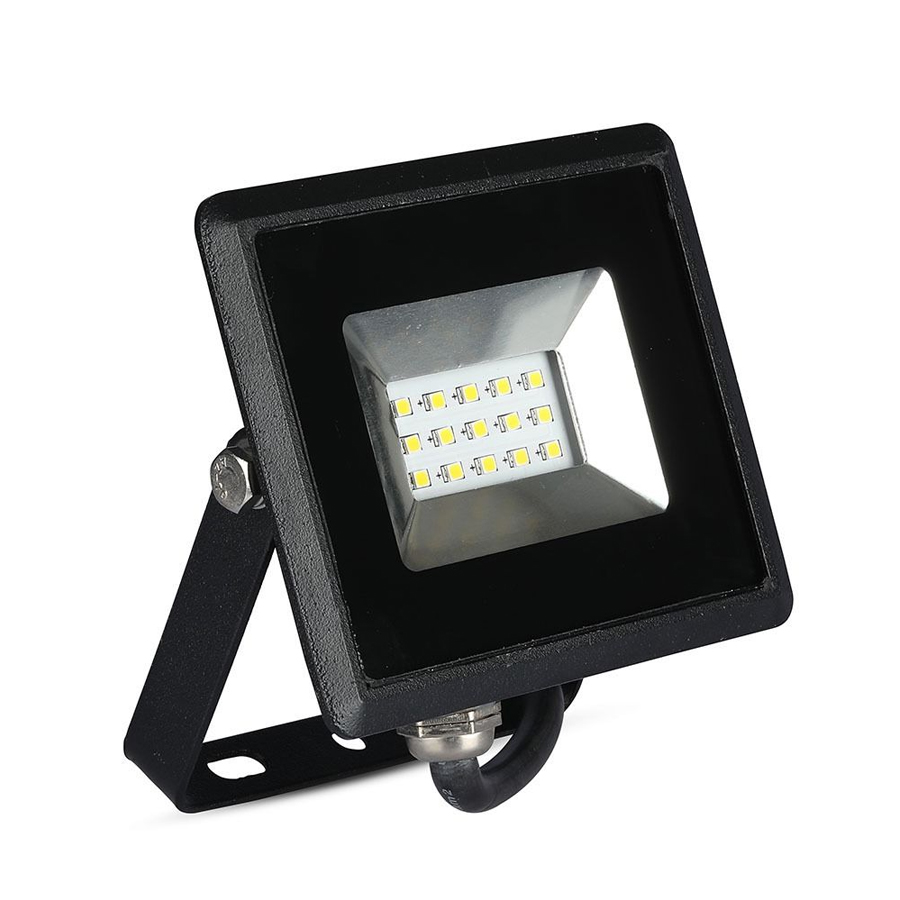 Projecteur LED 10W SMD Noir Lumière Blanche Froide étanche IP65