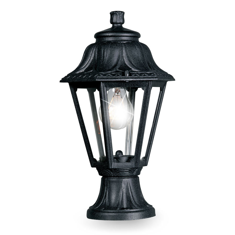 Borne de jardin Anna mikrolot en résine antichoc noir étanche