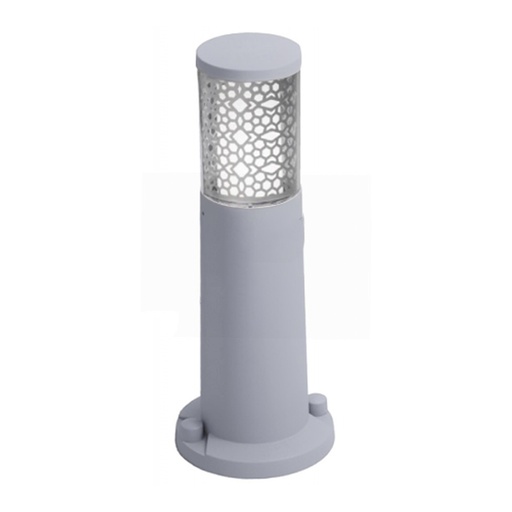 Borne de jardin Carlo Deco 400 en résine gris antichoc étanche