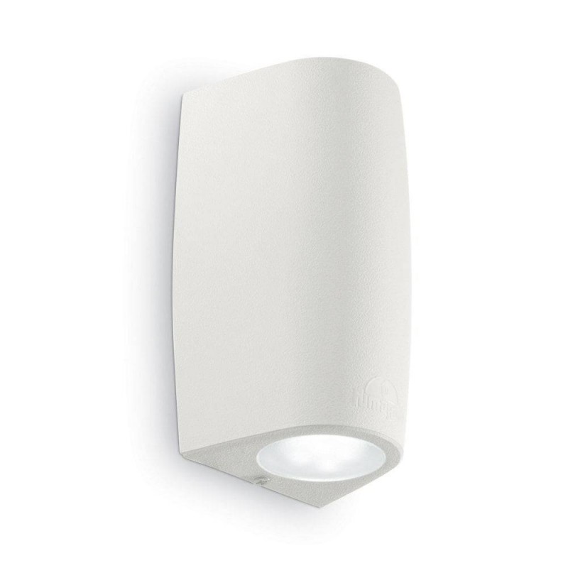 Applique Haut et Bas Marta-90 GU10 en résine blanc et verre opale étanche IP55